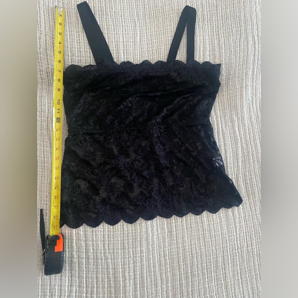 Bra Bralette Lingerie Black Lace tank bra Women’s 2XL. Fits 38-40+ D-DD